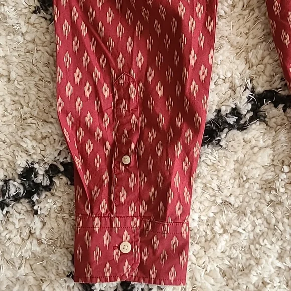 American Eagle Seriously Soft Classic Fit Lg Slv Button Down Shirt Sz LT. Rust - Picture 9 of 12